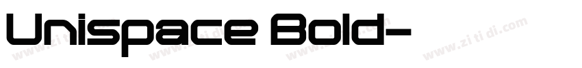 Unispace Bold字体转换